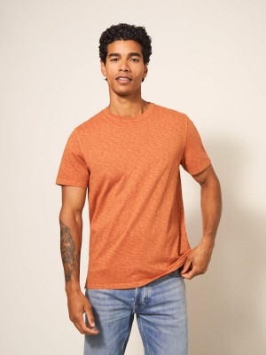 White Stuff Abersoch Short Sleeve Tee Dark Orange | 07938-UDJZ