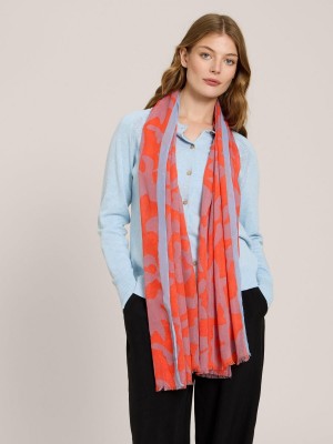 White Stuff Abstract Oversized Scarf Orange Multi | 53109-MPUS