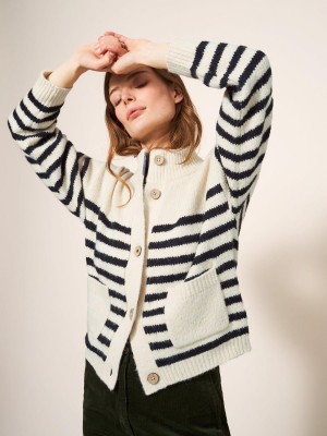 White Stuff Bonnie Cardi Ivory Multi | 69031-FVQG