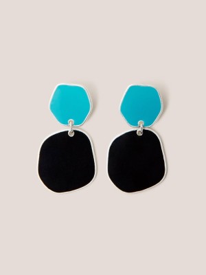 White Stuff Calia Enamel Earring Blue Multi | 09842-TRMJ