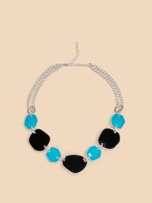 White Stuff Calia Enamel Necklace Blue Multi | 85129-FPZH