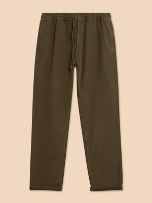 White Stuff Dempsey Drawstring Trouser Khaki Green | 50178-CQEZ