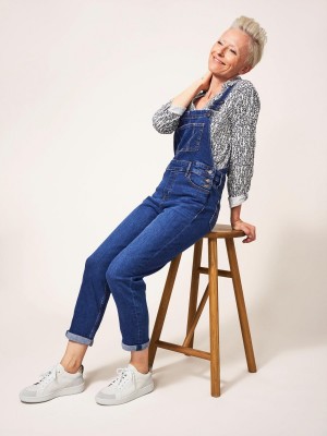 White Stuff Isabelle Denim Dungaree Mid Denim | 09456-MKNF