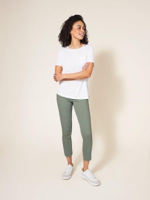 White Stuff Janey Cropped Jegging Light Green | 14235-VHTI