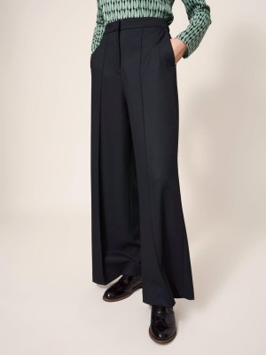 White Stuff Jenny Wide Leg Trouser Pure Black | 61709-KZYN