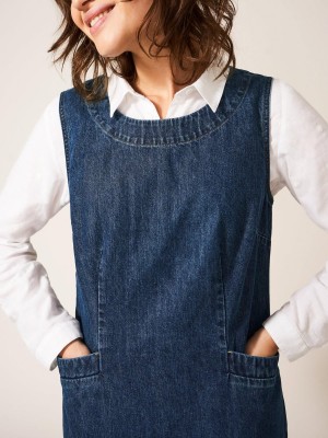 White Stuff Lothbury Organic Denim Pinny Mid Denim | 85012-TZKE