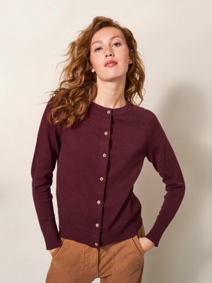 White Stuff Lulu Knit Cardigan Dk Plum | 50612-DFKC