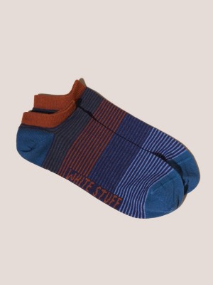 White Stuff Multi Stripe Trainer Socks Blue Multi | 28670-RAWX