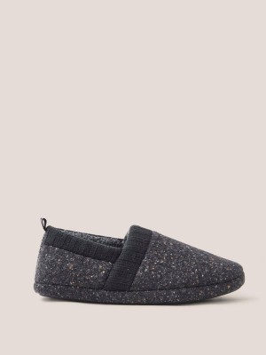 White Stuff Neppy Closed Back Slipper Charcoal Grey | 13045-KAIH