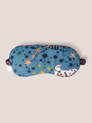 White Stuff Printed Reversible Eye Mask Navy Multi | 08327-WFYP