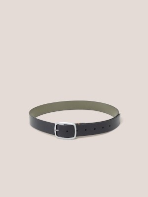 White Stuff Reversible Leather Belt Black Multi | 24781-IXKV