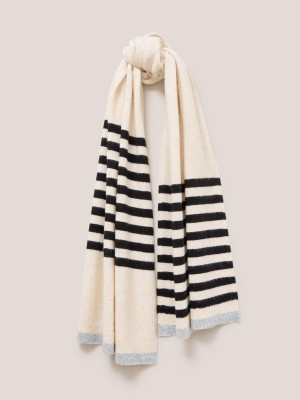 White Stuff Sienna Fine Knit Scarf Natural Multi | 03547-IKWG