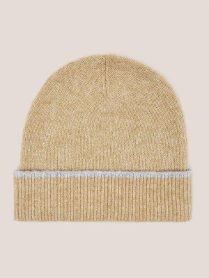 White Stuff Sienna Knit Beanie Light Tan | 61479-OJSL