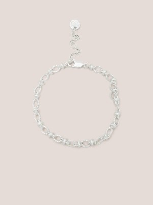 White Stuff Silver Plated Link Bracelet Silver Tone Metallic | 09287-PONT