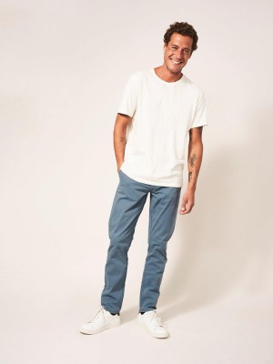 White Stuff Sutton Organic Chino Trouser Mid Blue | 20861-HTWS