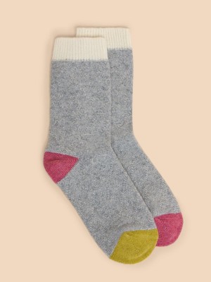 White Stuff Textured Wool Mix Socks Grey Multi | 34715-PYWC