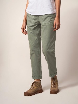 White Stuff Twister Chino Mid Green | 17562-LHEW