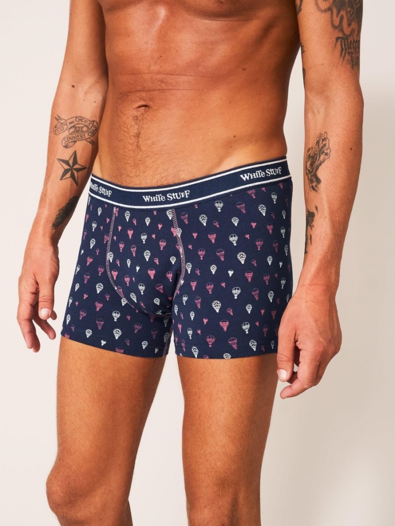 White Stuff 2 Pack Boxers Plain And Print Navy Multi | 29840-RPOQ