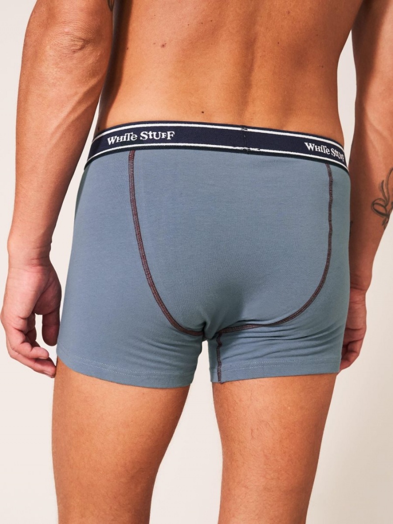 White Stuff 2 Pack Boxers Plain And Stripe Teal Multi | 98457-BMXE