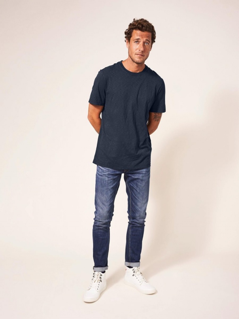 White Stuff Abersoch Short Sleeve Tee Dark Navy | 24815-DHBQ