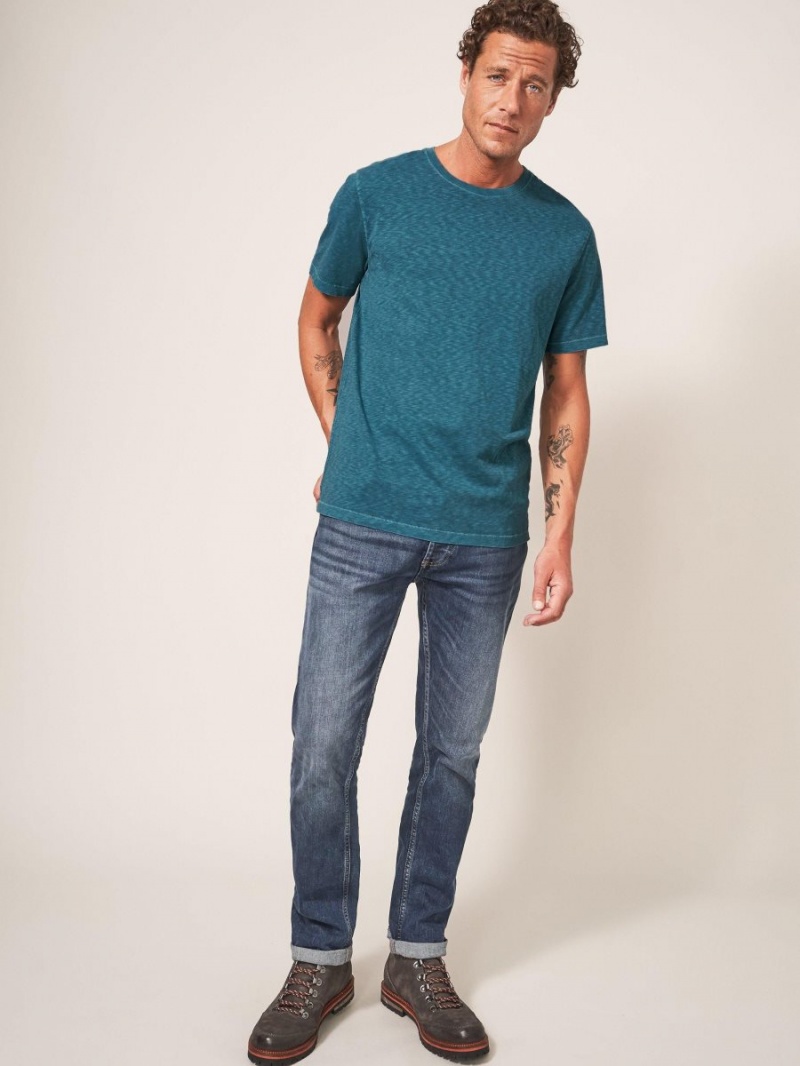 White Stuff Abersoch Short Sleeve Tee Mid Teal | 62793-GXMN