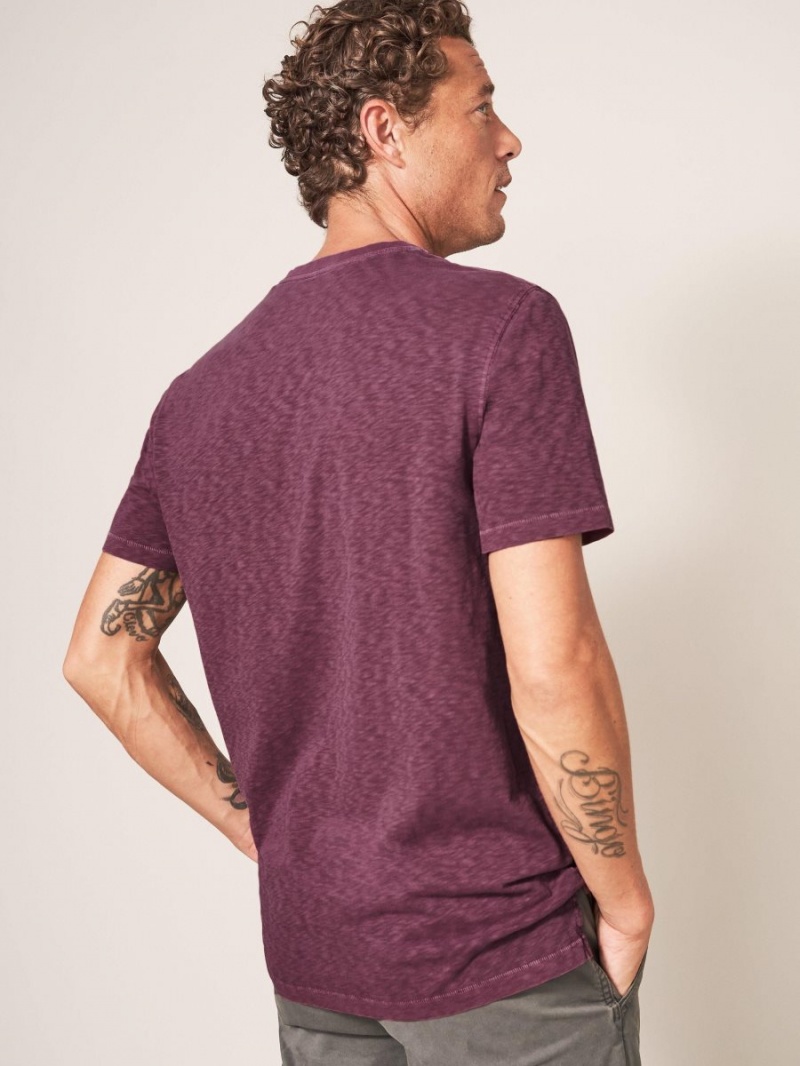 White Stuff Abersoch Short Sleeve Tee Mid Plum | 70382-CMHY