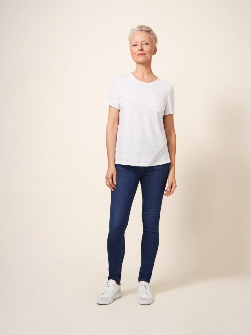 White Stuff Amelia Skinny Jeans Mid Denim | 74362-SMEX