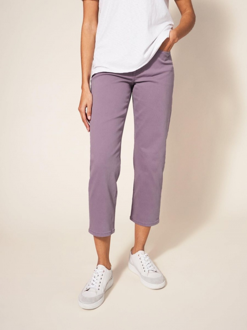 White Stuff Blake Straight Crop Jeans Dusty Purple | 25701-COEB