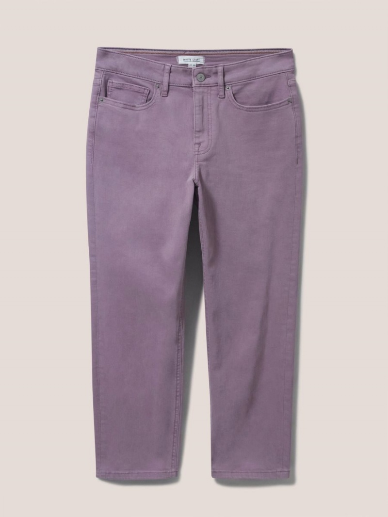 White Stuff Blake Straight Crop Jeans Dusty Purple | 25701-COEB