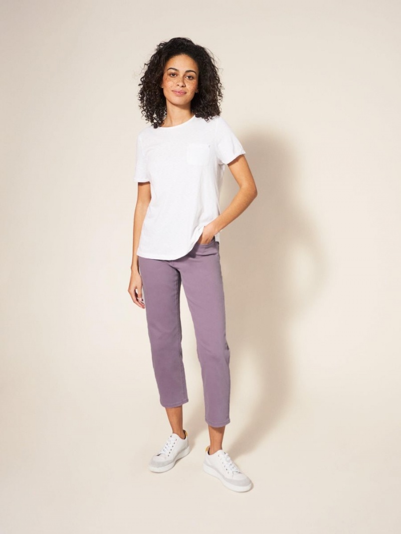 White Stuff Blake Straight Crop Jeans Dusty Purple | 25701-COEB