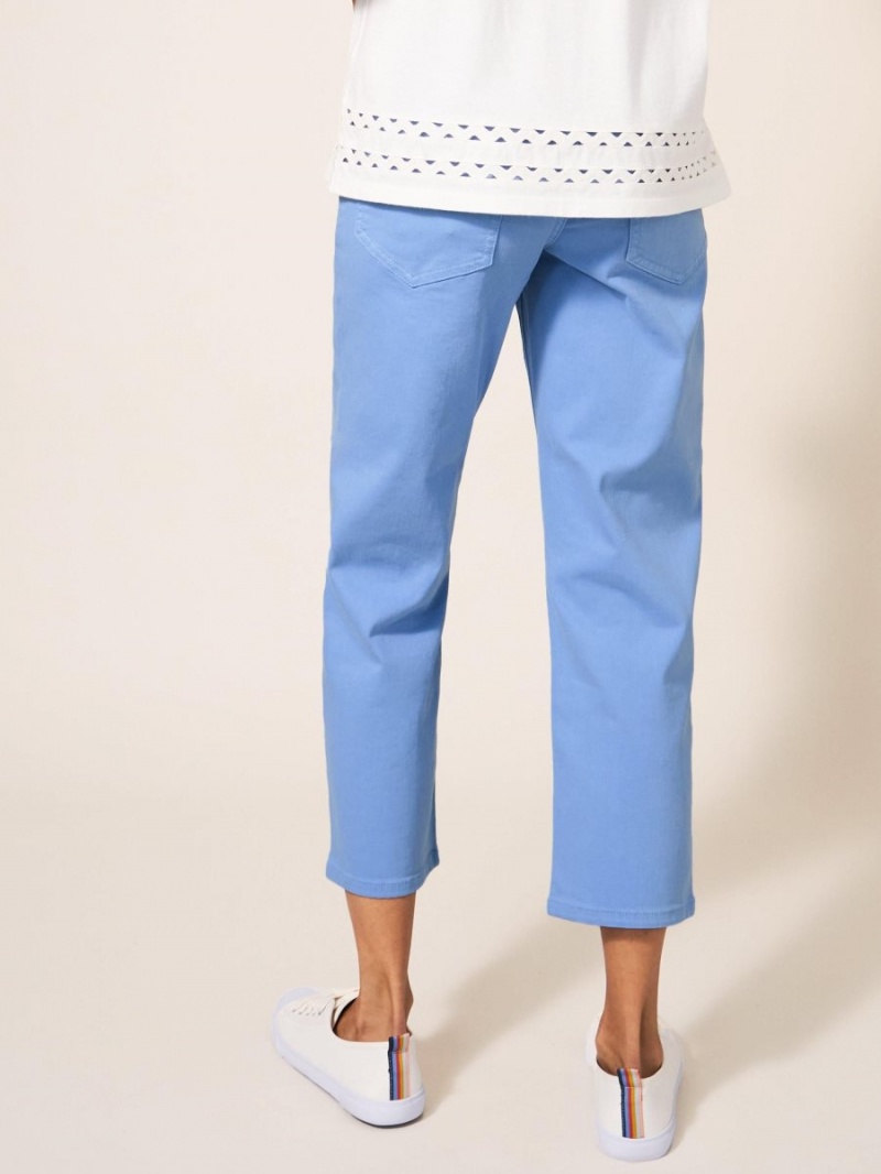 White Stuff Blake Straight Crop Jeans Mid Blue | 96085-YWOI