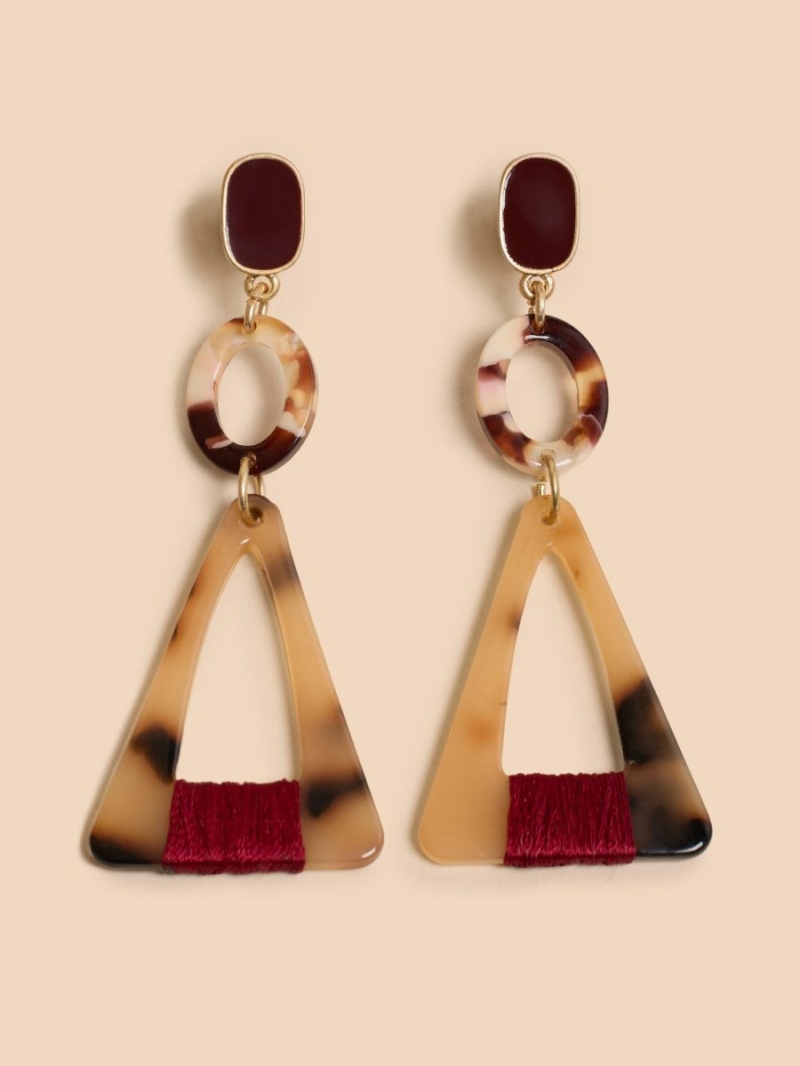 White Stuff Blossom Resin Drop Earring Red Multi | 41908-LAIH