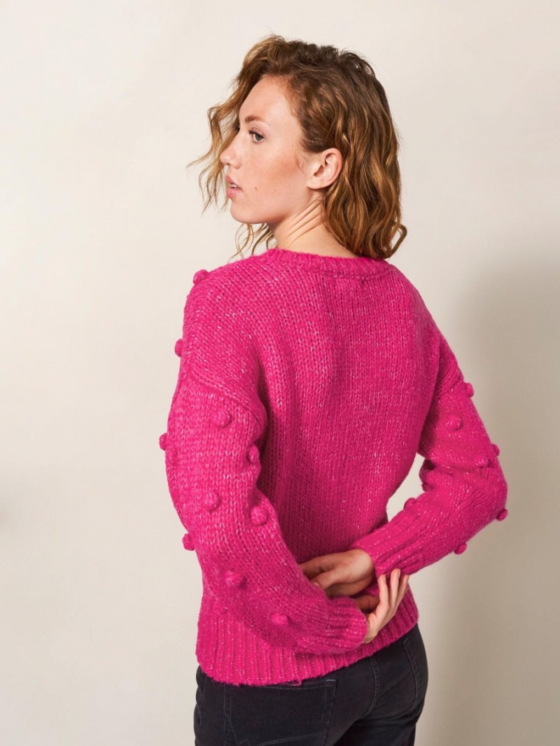 White Stuff Bobble Jumper Bright Pink | 67083-UOTR