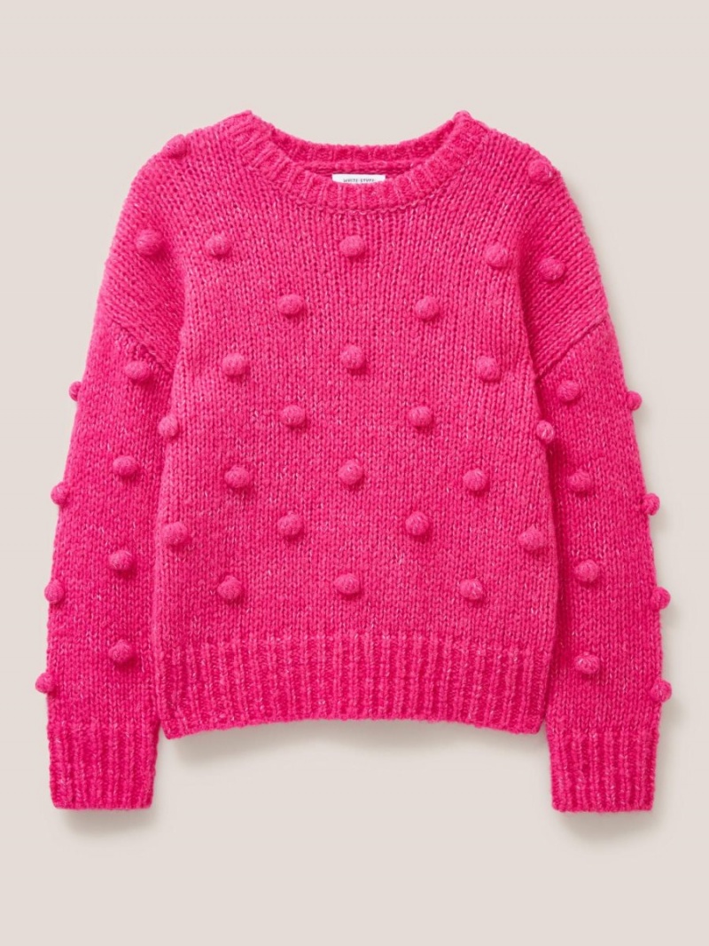 White Stuff Bobble Jumper Bright Pink | 67083-UOTR