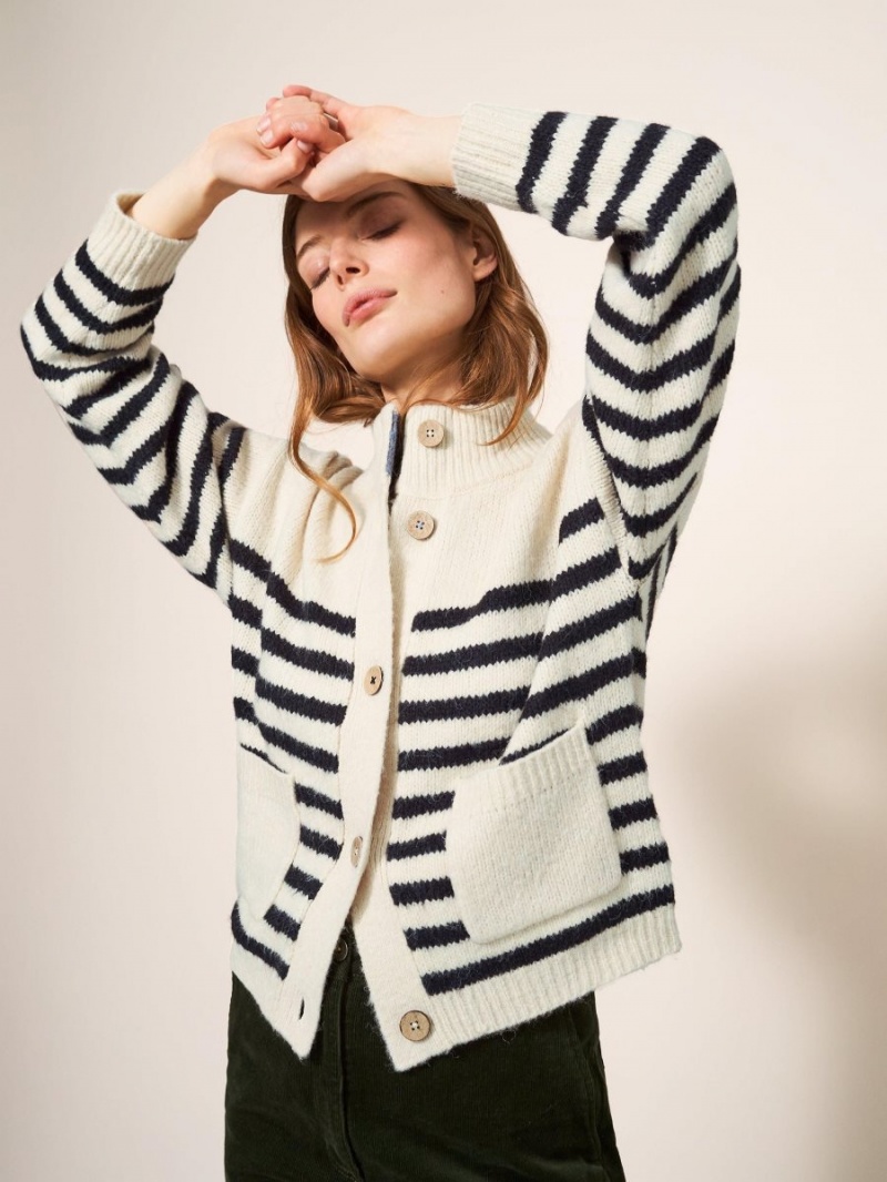 White Stuff Bonnie Cardi Ivory Multi | 69031-FVQG