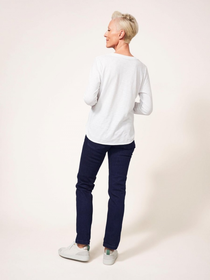 White Stuff Brooke Straight Jeans Dk Denim | 40253-PMGZ