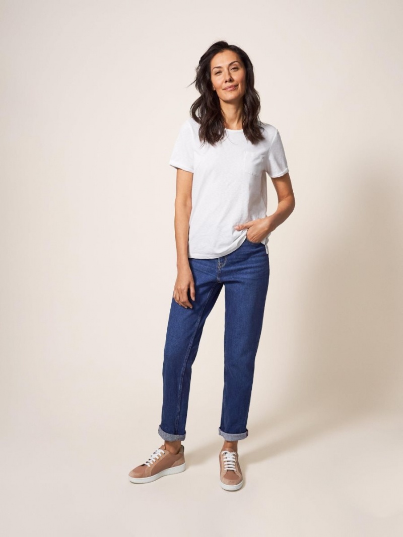 White Stuff Brooke Straight Jeans Mid Denim | 89340-GLYZ