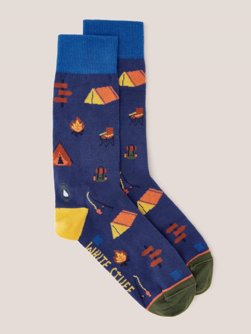 White Stuff Campsite Ankle Sock Navy Multi | 65730-KTNA