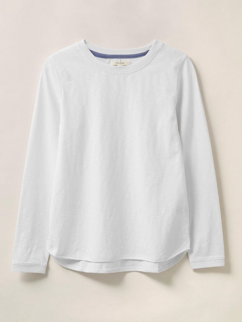 White Stuff Cassie Crew Tee Pale Ivory | 86340-GKWB