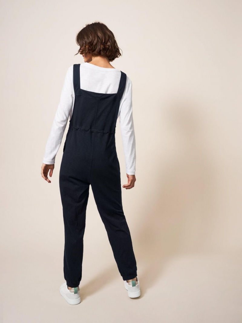 White Stuff Daphne Jersey Dungaree Pure Black | 68751-ACEJ