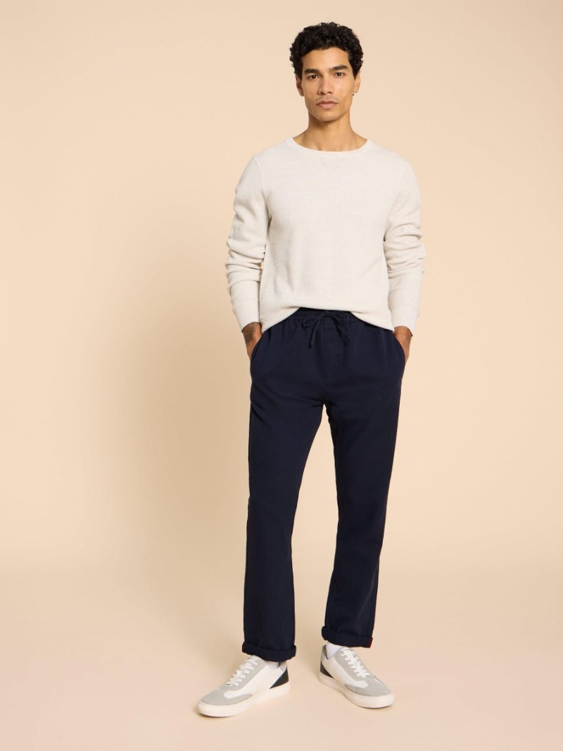 White Stuff Dempsey Drawstring Trouser Dark Navy | 93705-WXJA