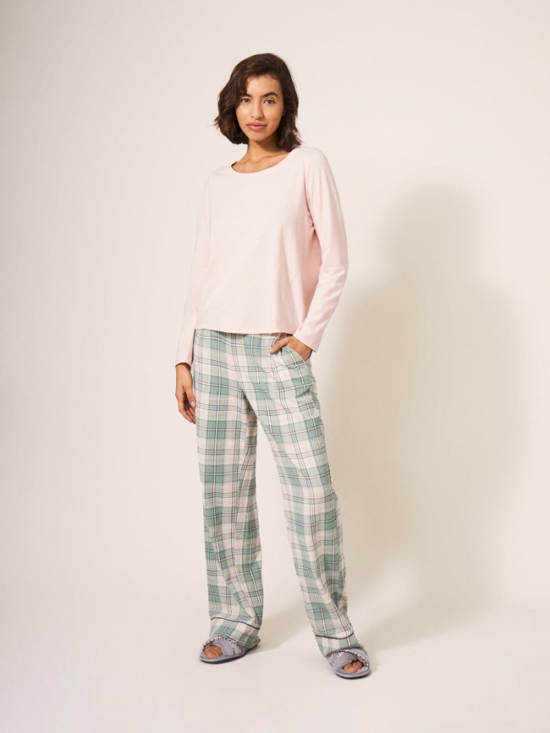 White Stuff Eva Jersey Pj Top Light Pink | 67529-BCEZ