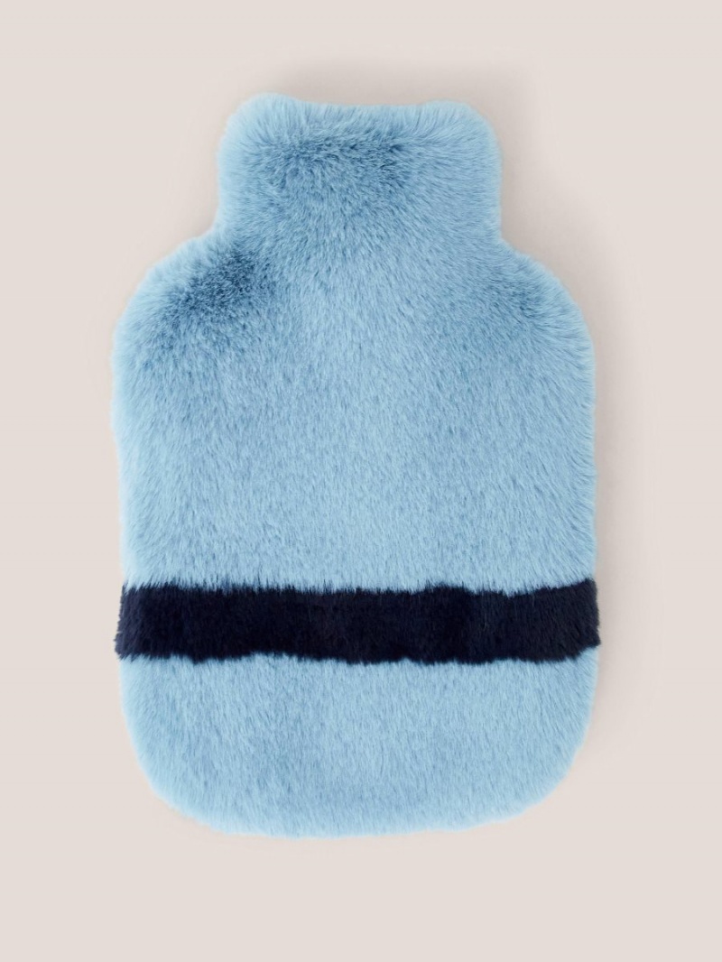 White Stuff Faux Fur Cosy Hot Water Bottle Mid Teal | 32946-YULW