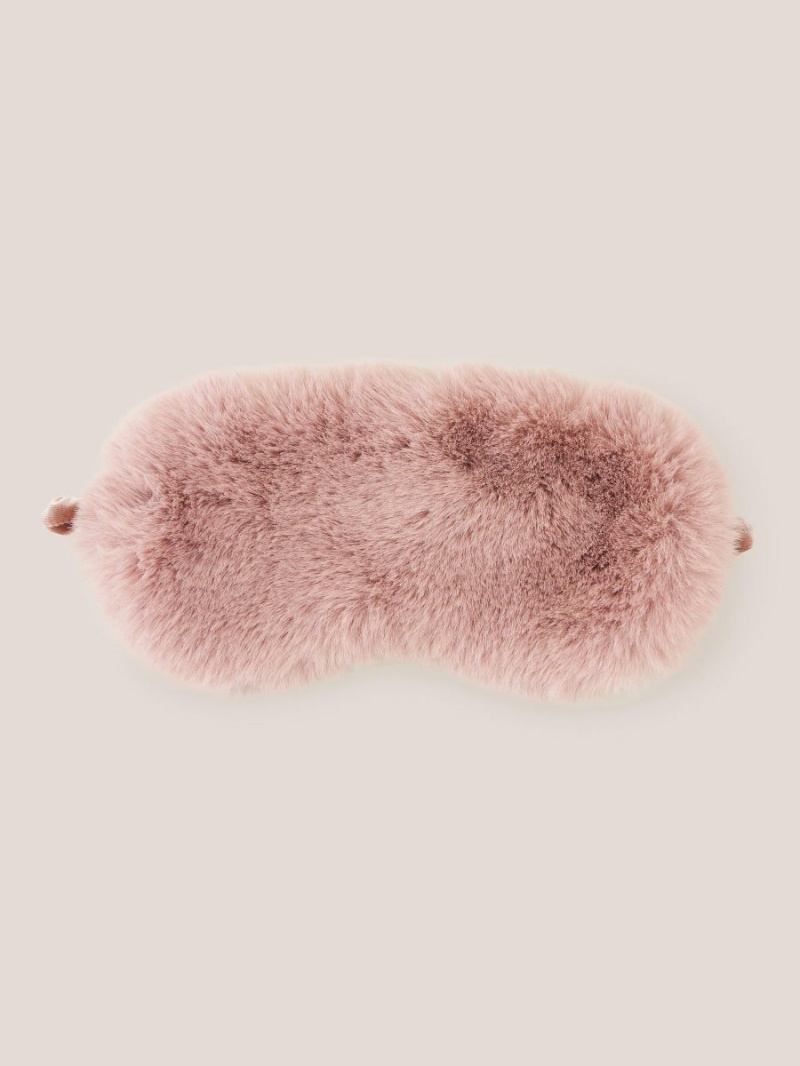 White Stuff Faux Fur Velvet Eye Mask Dusty Pink | 50186-BNCE