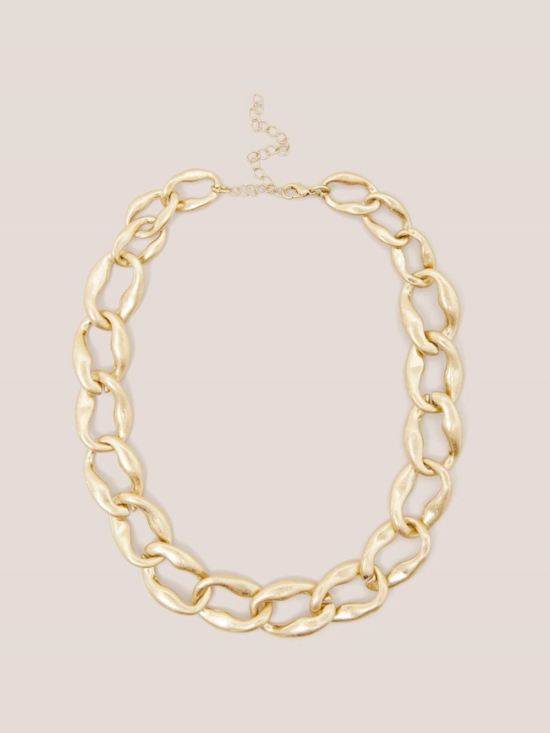 White Stuff Giacinta Chain Necklace Gold Tone Metallic | 89453-KYNV