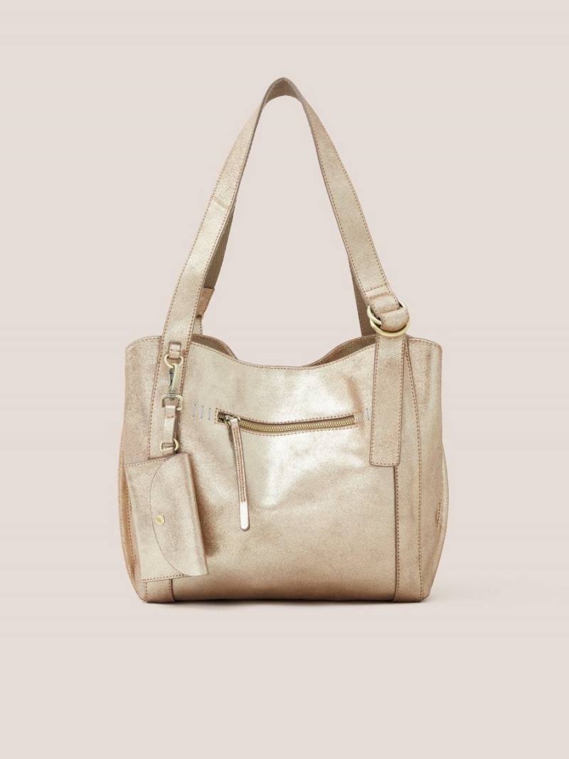 White Stuff Hannah Tote Gold Tone Metallic | 61247-UVSO