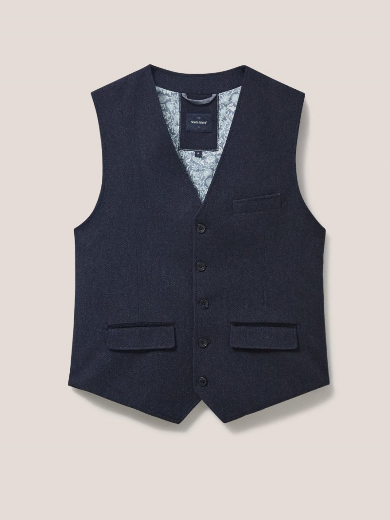 White Stuff Heath Regular Fit Waistcoat Dark Navy | 94273-GVYN