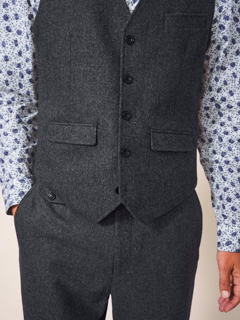 White Stuff Heath Waistcoat Charcoal Grey | 09684-IRUO