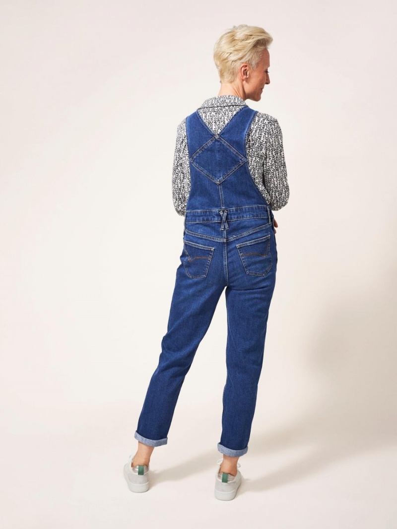 White Stuff Isabelle Denim Dungaree Mid Denim | 09456-MKNF