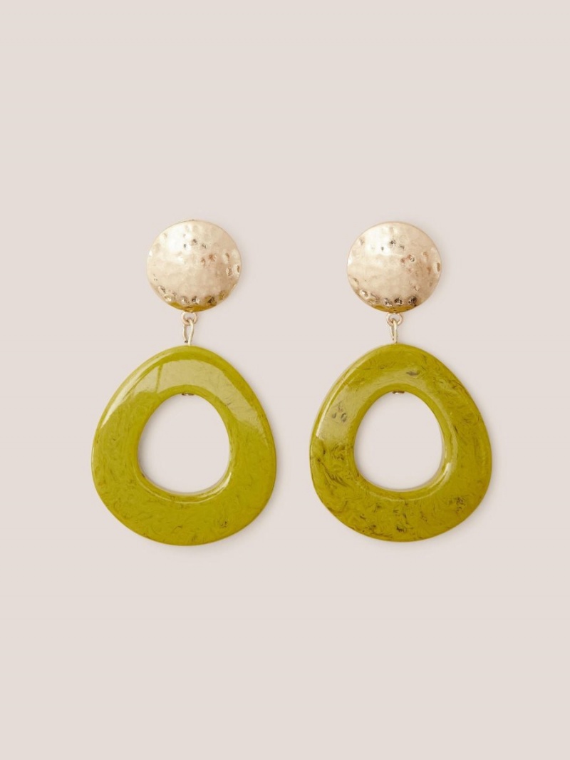 White Stuff Jasmine Resin Earring Chartreuse Multi | 43720-QNBM